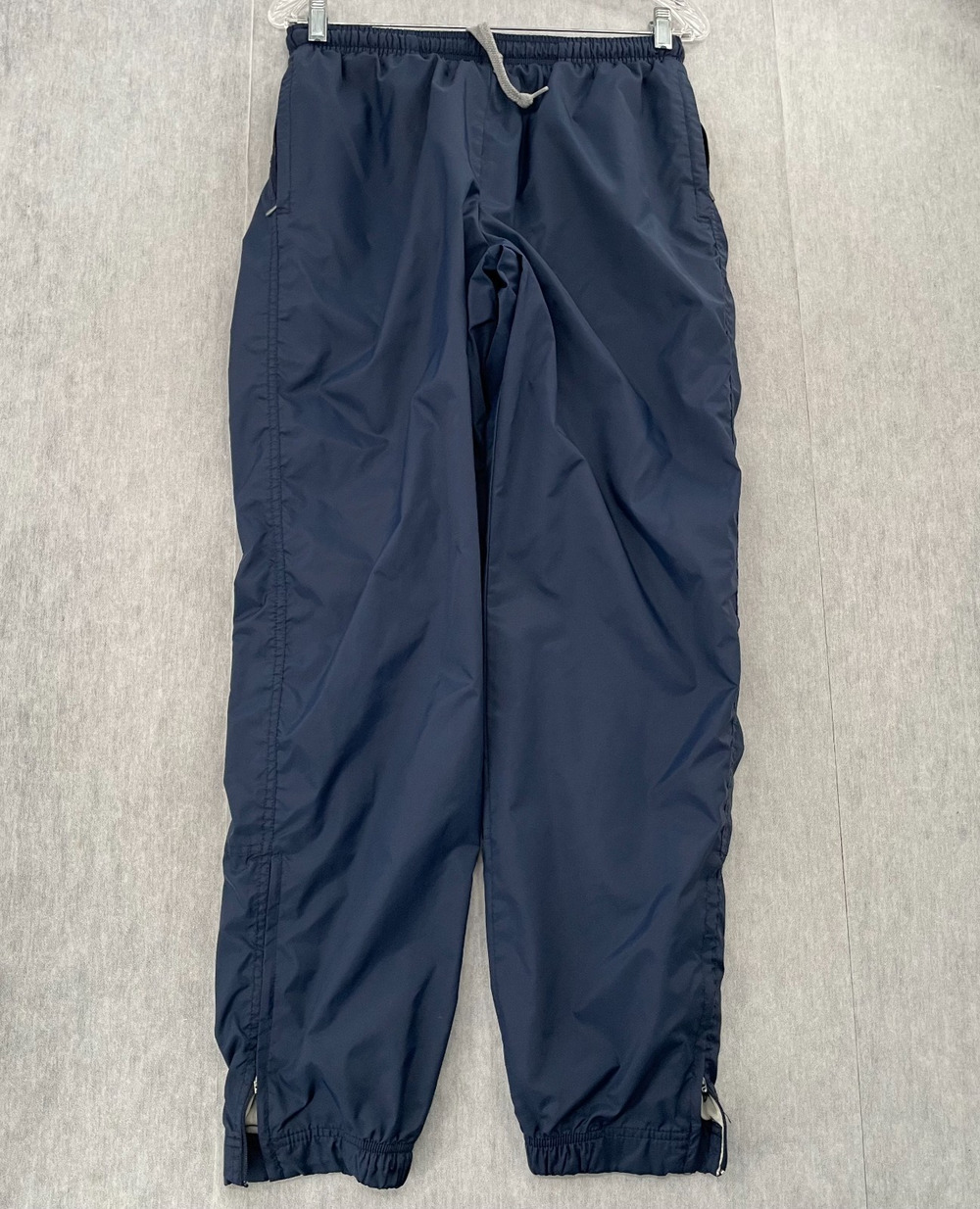 VINTAGE Nike Pants Adult Medium Blue Lined Jogger Pockets Swoosh Logo Mens M 90s